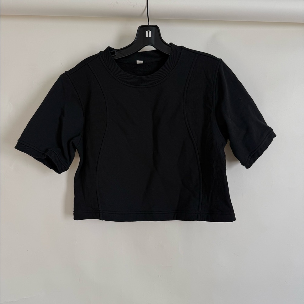 Lululemon Athletica Cotton Terry + Swift Cropped Top - Picture 3 of 5